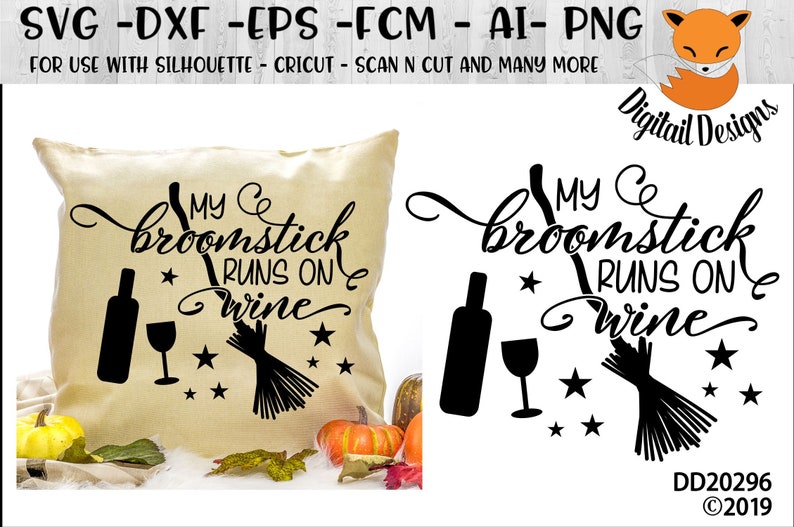 Download Funny Wine Witch SVG Dxf Png Eps Fcm Ai Halloween | Etsy