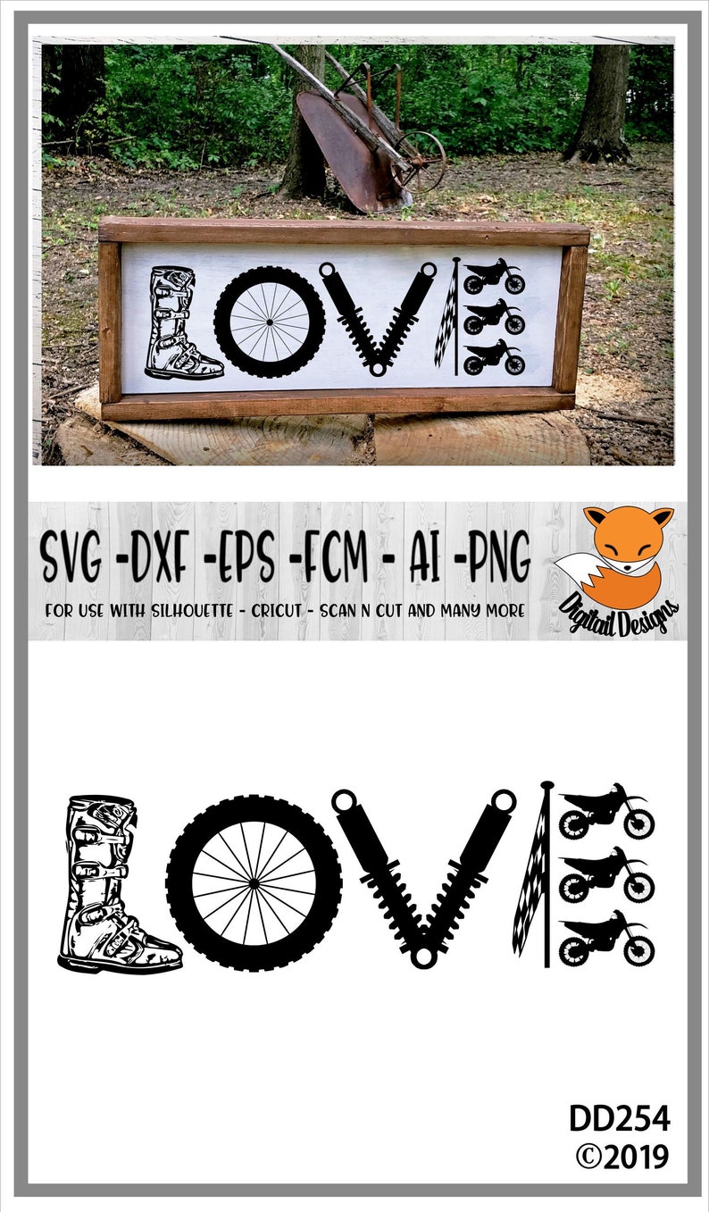 Download Motocross Love SVG png fcm eps dxf ai Cut File | Etsy