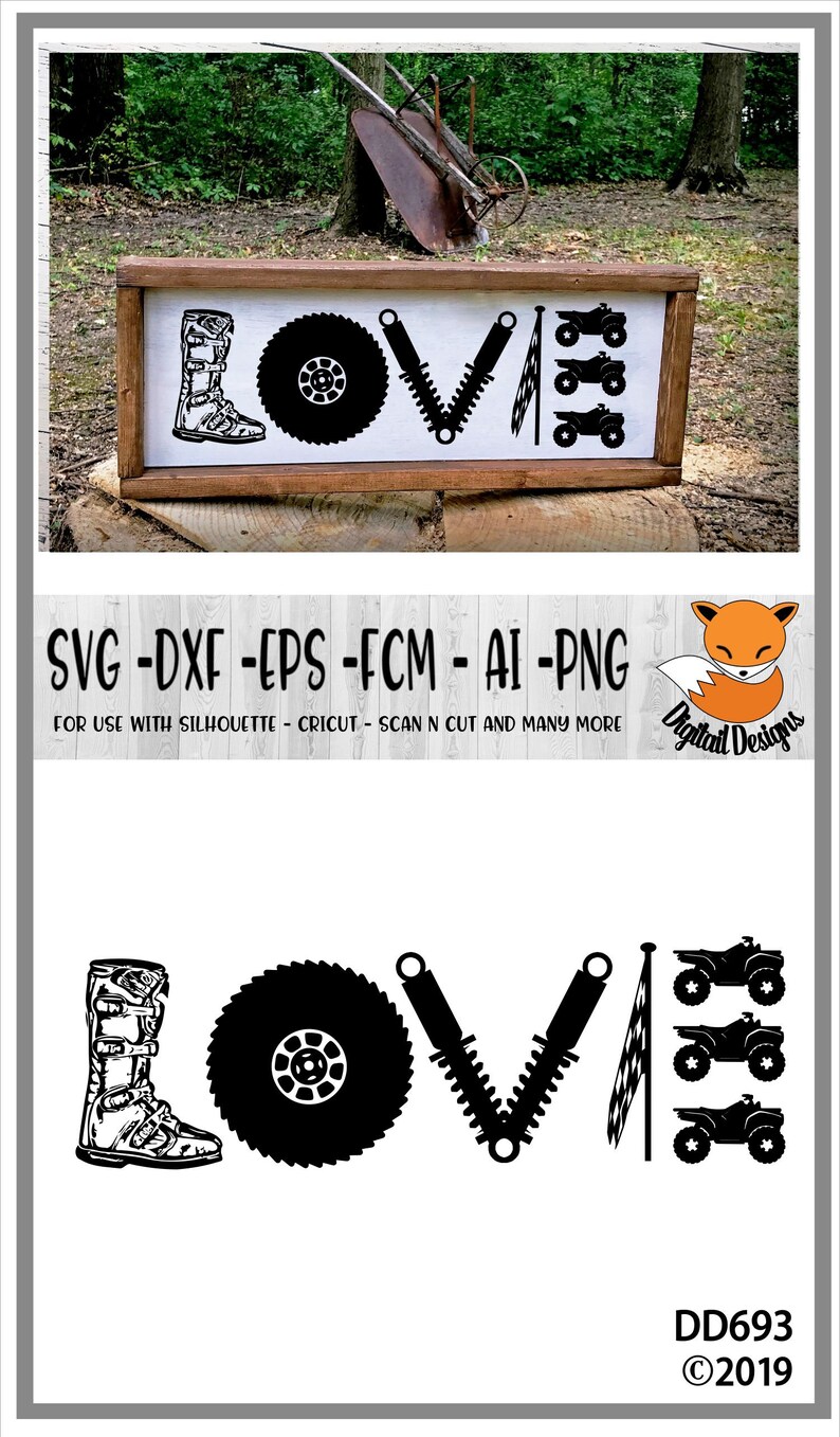 Download ATV Motocross SVG png fcm eps dxf ai Cut File | Etsy