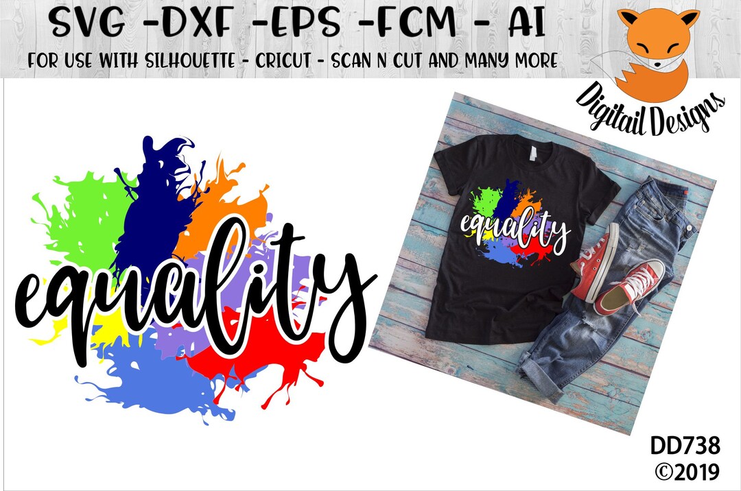 LGBT Equality SVG - Png - Fcm - Eps - Dxf - Ai - Silhouette - Cricut ...