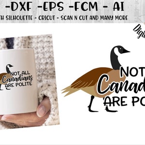 Canada Goose Funny SVG - png - fcm - eps - dxf - ai - Cut File - Silhouette - Cricut - Patriotic SVG - Canada Day SVG - Geese