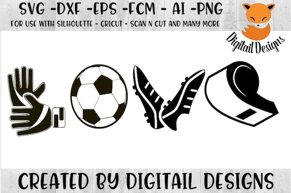 Download Soccer Love Svg Dxf Png Eps Ai Fcm Cut File Etsy