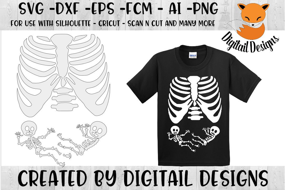 Download Baby Twin Skeleton Svg Png Dxf Eps Fcm Ai Cut File Etsy
