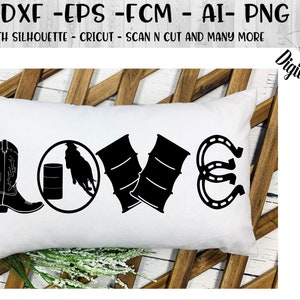 Fass Racing Liebe SVG - Png - fcm - Eps - Dxf - ai - geschnitten E-Datei - Silhouette - Cricut - Fass Racing SVG - Pferd SVG - Rodeo geschnitten Datei