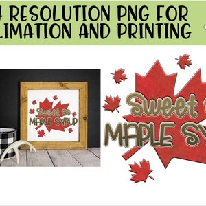Süß wie Ahornsirup kanadische Sublimation PNG - Instant Download - Kanada Sublimation Design - Ahornblatt Sublimation