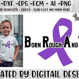 Monat des militärischen Kindes SVG - PNG - DXF - Eps - Fcm - Silhouette - Cricut - Scan n Schnitt - militärischen Brat - lila für militärische Kinder