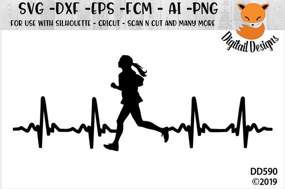 Download Runner Ekg Svg Png Fcm Eps Dxf Ai Cut File Etsy