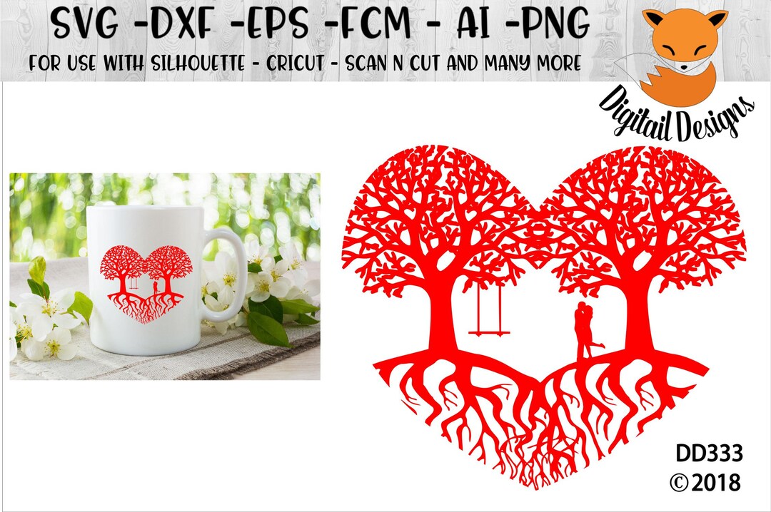 Valentine Love SVG - Png - Fcm - Eps - Dxf - Ai Cut File - Silhouette ...