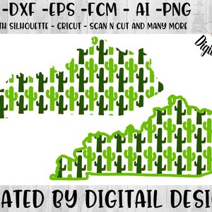 Kentucky Cactus SVG - png - eps - fcm - ai - dxf - Cut File - Kentucky SVG - Silhouette - Cricut - Scan N Cut - Cactus SVG