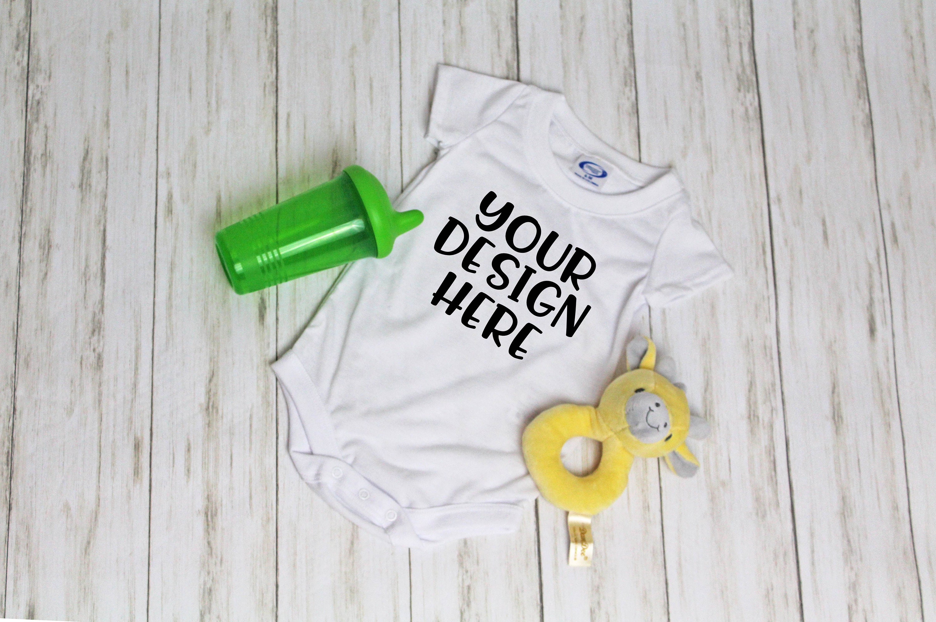 Baby Bodysuit Mockup Baby One Piece Mockup Flat Lay Mockup Etsy