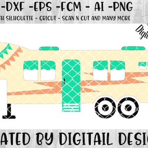 5th Wheel SVG - Fifth Wheel Camper SVG - png - dxf - eps - fcm - ai - Silhouette - Cricut - Scan N Cut