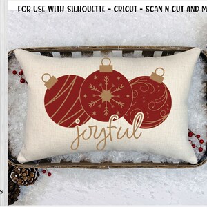 Joyful Swirl Ornament SVG - png - fcm - eps - dxf - ai - Cut File - Silhouette - Cricut -  Christmas SVG - Swirly Bauble SVG