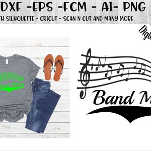 Band Mom SVG - dxf -png eps - fcm - ai - Instant Download - Commercial Use - Cricut - Silhouette - Marching Band SVG - Band Parent SVG