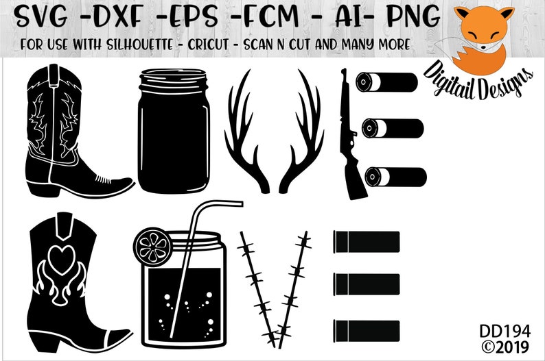 Download Country Love SVG png dxf eps fcm ai Cut File | Etsy