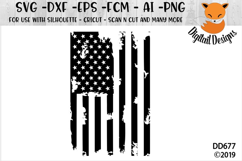 Download Distressed Flag SVG America SVG png dxf eps fcm ai | Etsy