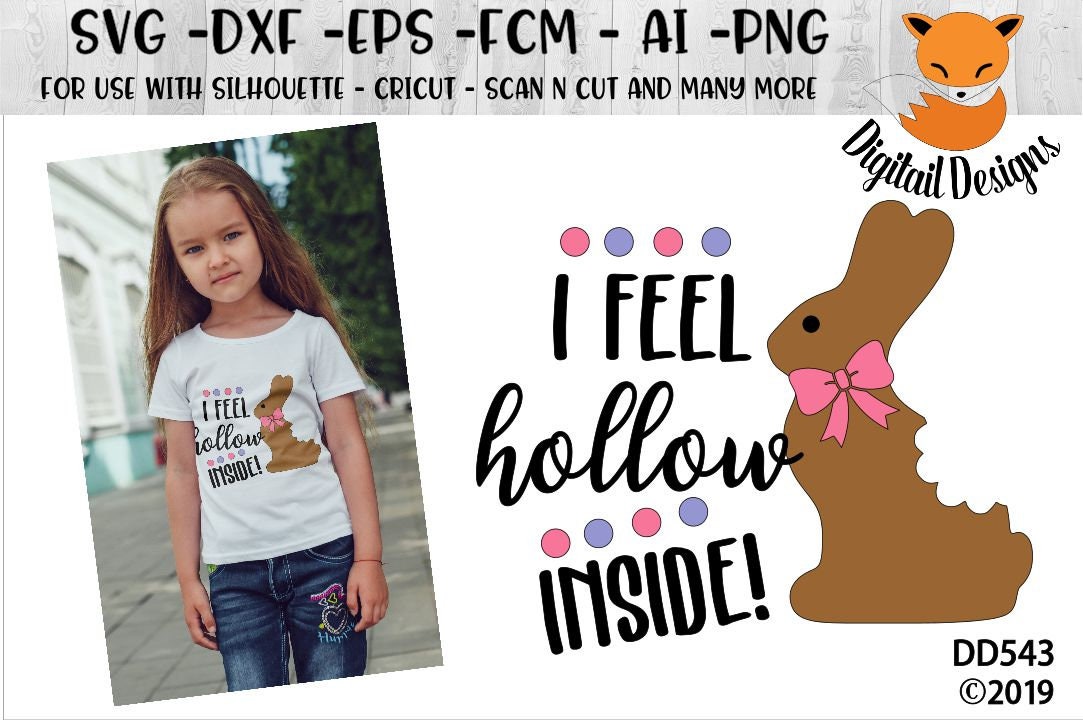 Chocolate Bunny SVG - Png - Dxf - Eps - Ai -fcm - Cut File - Silhouette ...