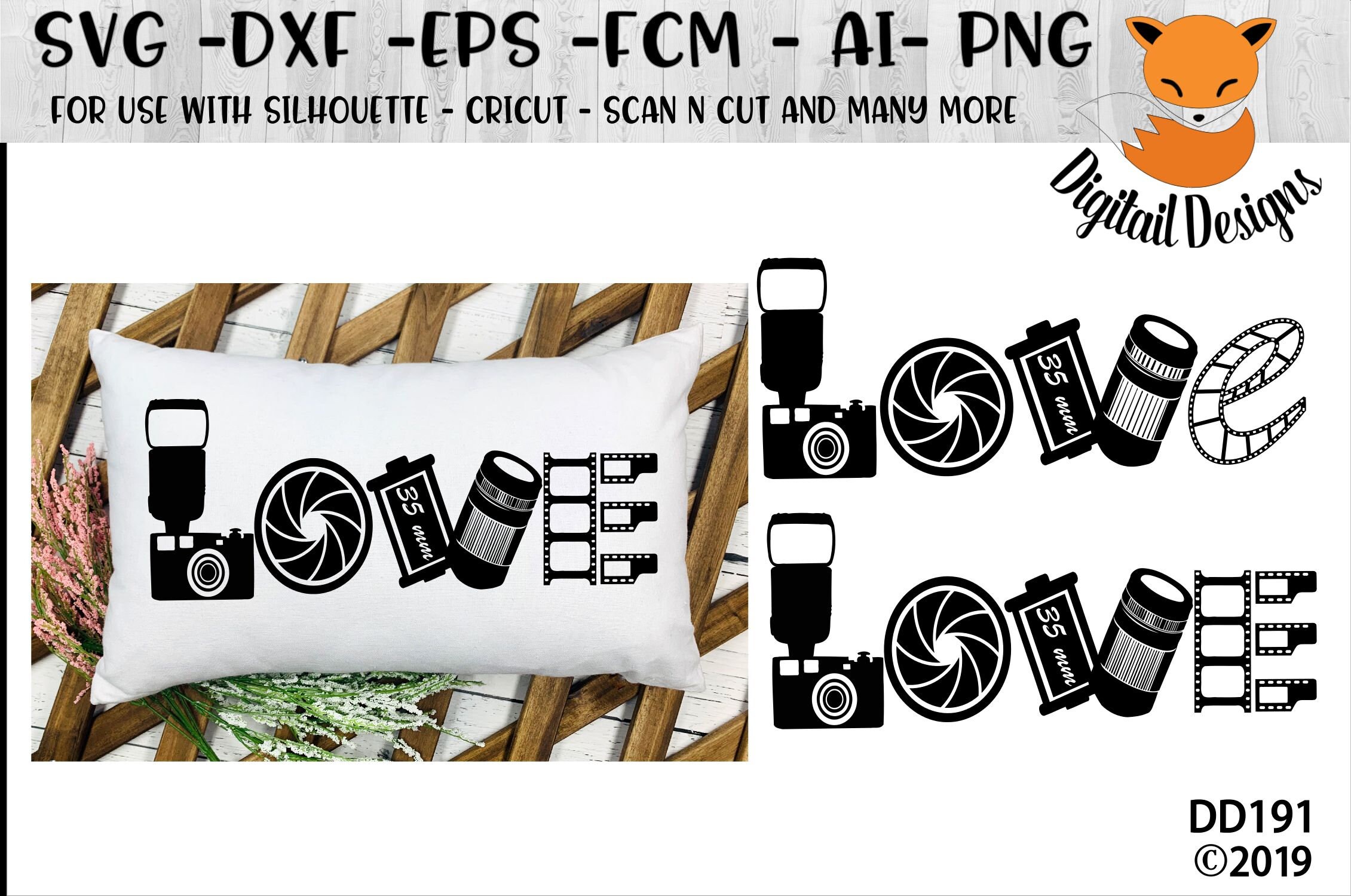 Download Love Photography SVG png dxf eps fcm ai Cut File | Etsy