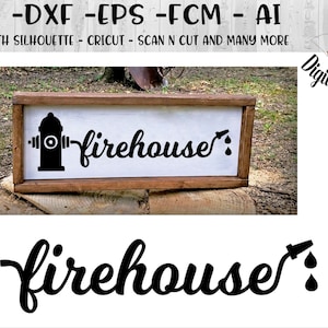 Fire House Hose Wordart SVG - png - fcm - eps - dxf - ai Cut File - Silhouette - Cricut - Scan N Cut - Firehouse SVG - Fire Department SVG