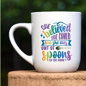Chronic Illness Spoonie Spoon Theory Sublimation  Design PNG - Instant Download