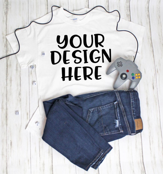 Download Gamer T Shirt Mock Up Nerdy Shirt Mockup Flat Lay Mockup Etsy