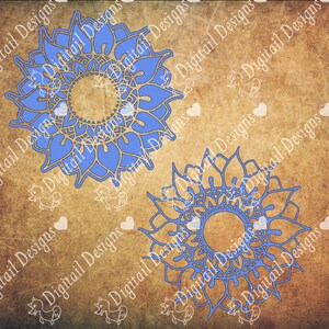 Mandala Monogram Frame SVG svg, png, eps, dxf, ai, fcm.  Mandala Cut File Digital Clipart Instant Download
