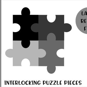 Interlocking Puzzle Pieces SVG for Glowforge and Vinyl Cutting