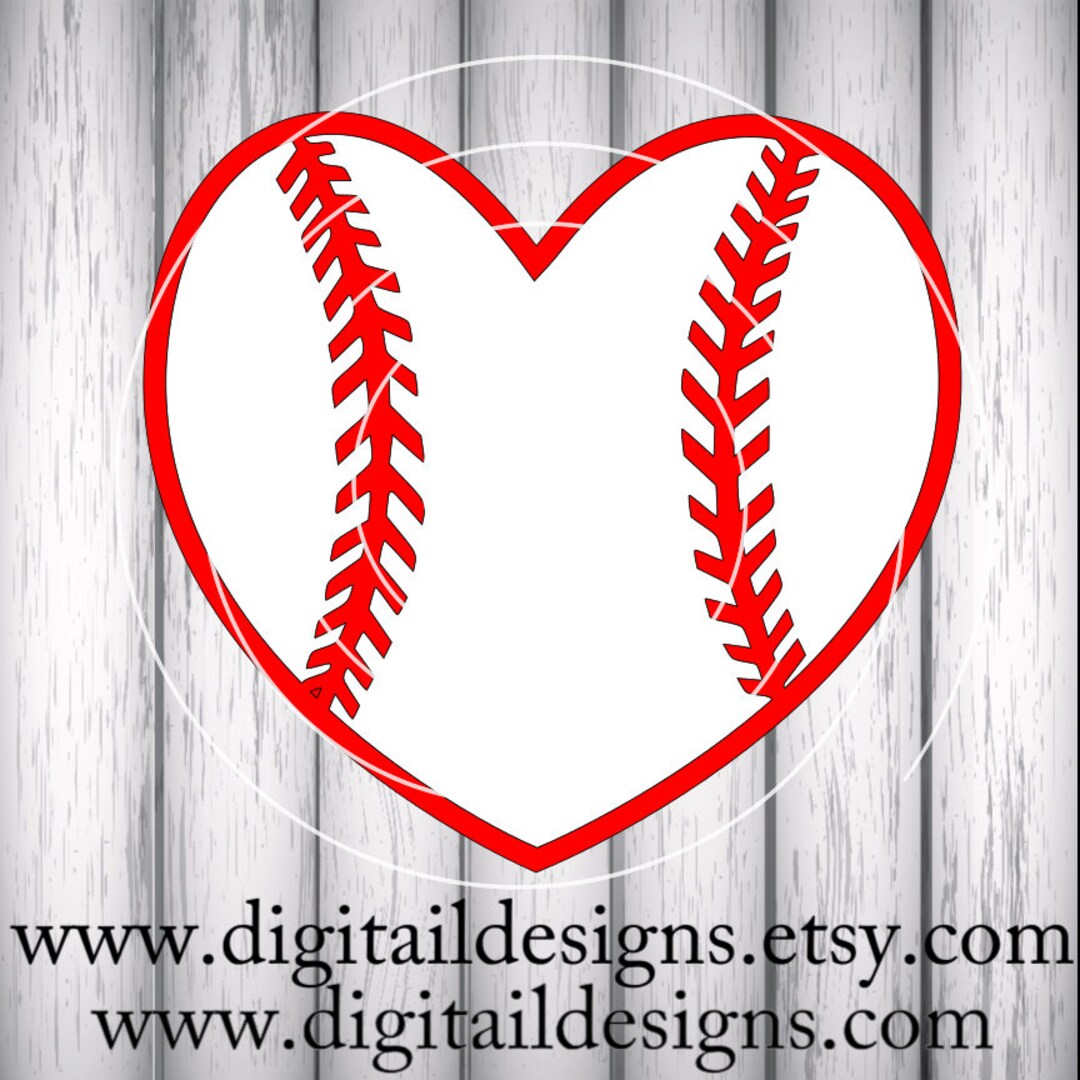 Baseball Heart SVG Baseball SVG Png Dxf Eps Fcm Ai Cut File Silhouette