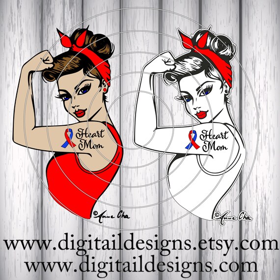 Download Heart Mom Girl Power Svg Eps Ai Dxf Cut File Etsy
