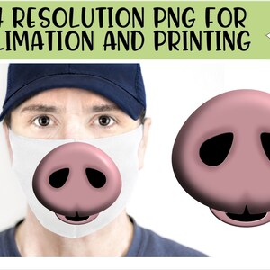 Animal Nose Face Mask Designs PNG Instant Download Face Mask