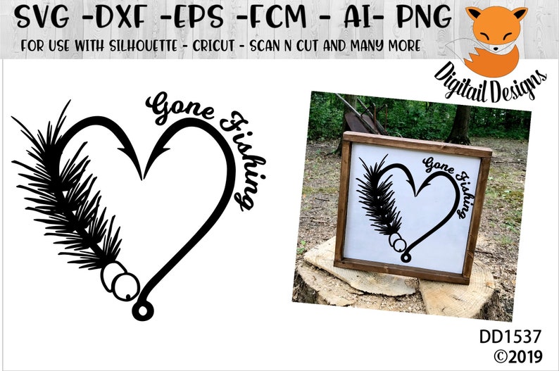 Download Gone Fishing SVG png fcm eps dxf ai Cut File | Etsy