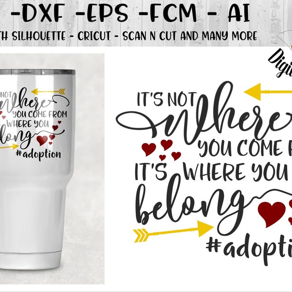 Adoption SVG - Adopted Baby SVG - Family SVG - dxf -png -eps -ai -fcm - Silhouette - Cricut - Scan n Cut - Commercial Use - Chosen Family