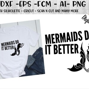 Meerjungfrau SVG - Dxf - Png - Eps - Fcm - Ki - Mermaid Design - Sommer SVG - schreiben Sie Ihre Geheimnisse in der Sand - Silhouette - Cricut
