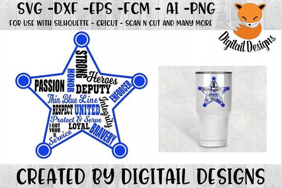 Download Law Enforcement Badge SVG png dxf eps fcm ai Cut | Etsy