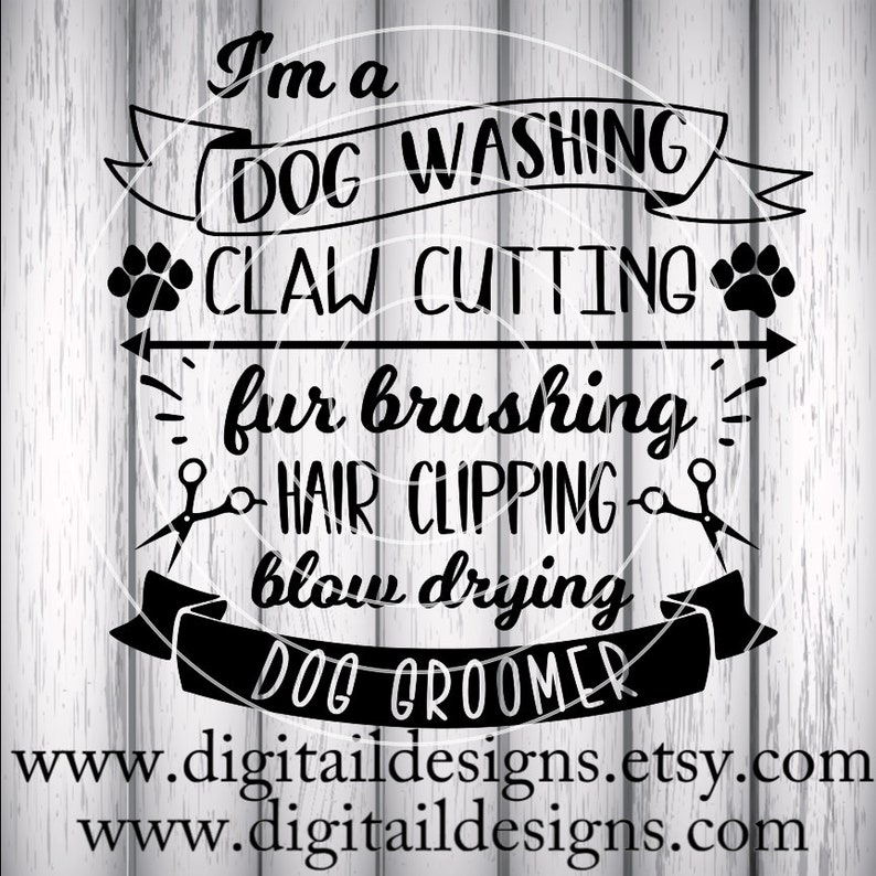 Download Dog Groomer SVG dxf fcm eps ai png Cut File | Etsy