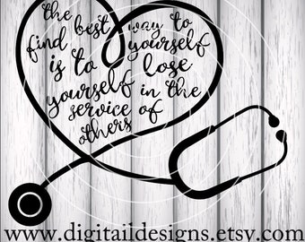 Stethoscope Heart SVG - Stethoscope Love - png - dxf - eps - fcm - ai - Cut file for Silhouette - Cricut SVG - Medical SVG - Heart Cut File