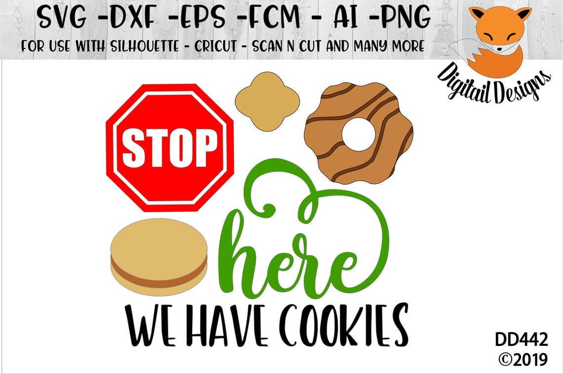 Cookie SVG Dxf Png Eps Ai Fcm Cricut Silhouette | Etsy