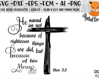 Christian Cross SVG - png - fcm - eps - dxf - ai - Cut File - Silhouette - Cricut - Scan n Cut - Easter SVG - Cross SVG - Bible Quote