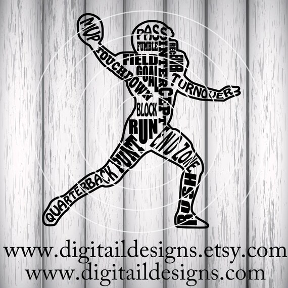 Download Football Word Art SVG png dxf eps fcm ai Football | Etsy