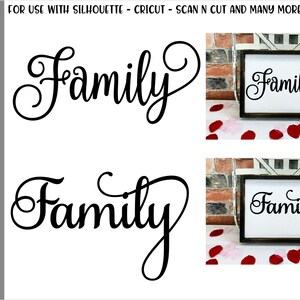 Family SVG - png - dxf - eps - ai - fcm - Family Word SVG - Word Art SVG - Family Is Forever Cut File - Commercial Use