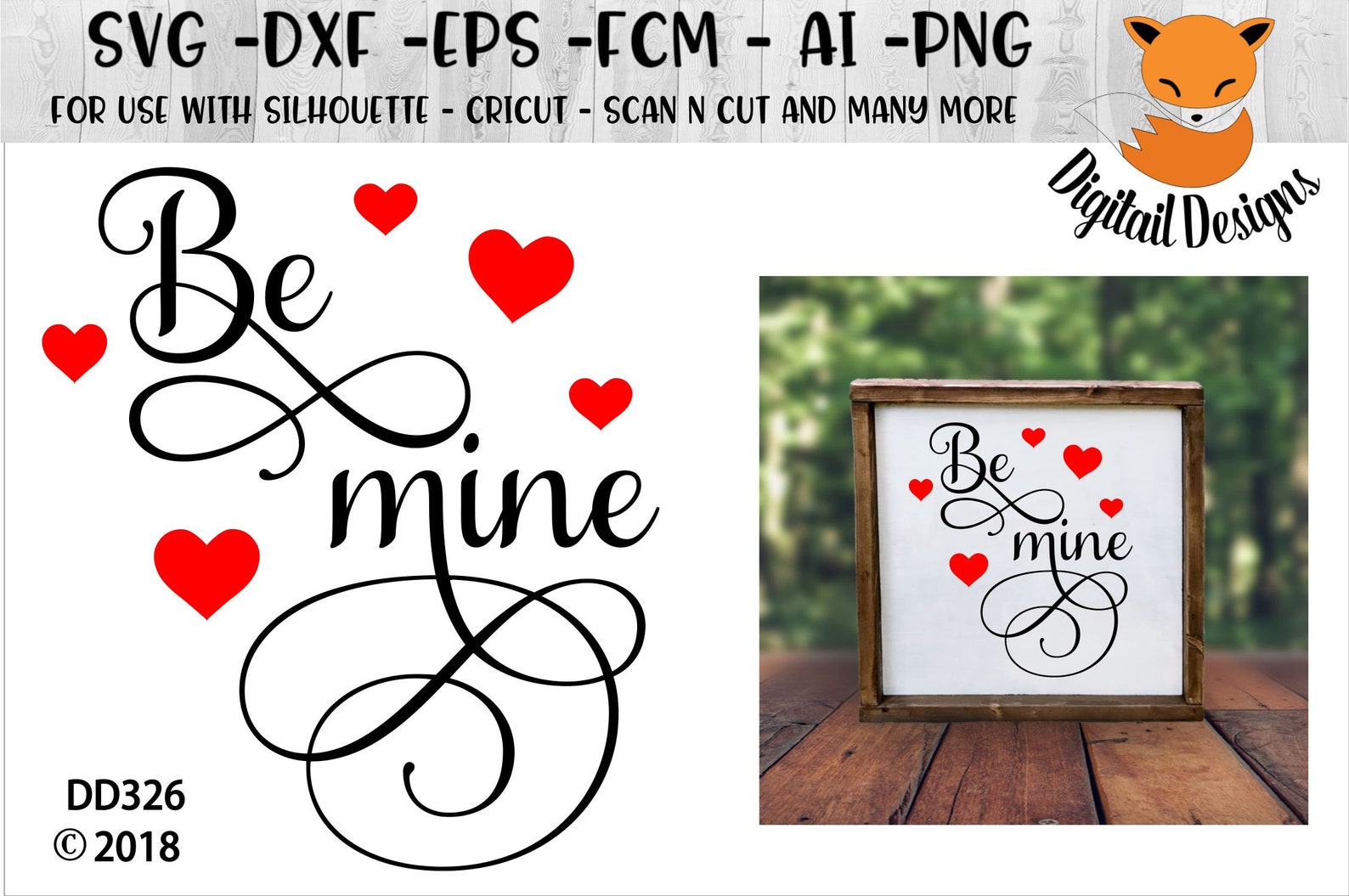 Be Mine Love SVG - Png - Fcm - Eps - Dxf - Ai Cut File - Silhouette ...