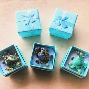 Pottery Sea Turtle Necklace, Sterling Silver Sea Turtle Necklace