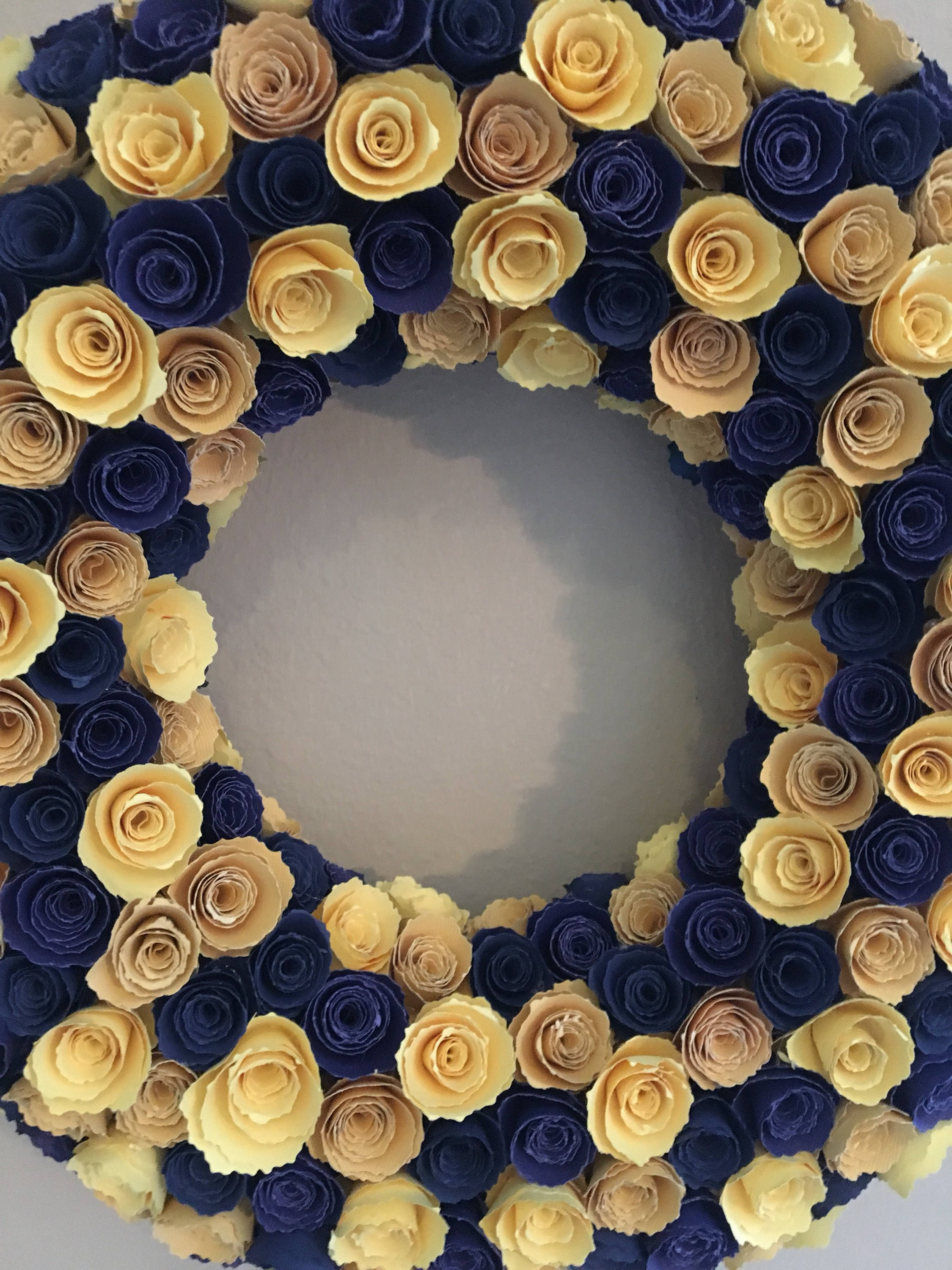 Yellow paper flowers/indigo blue paper flowers/light yellow Etsy