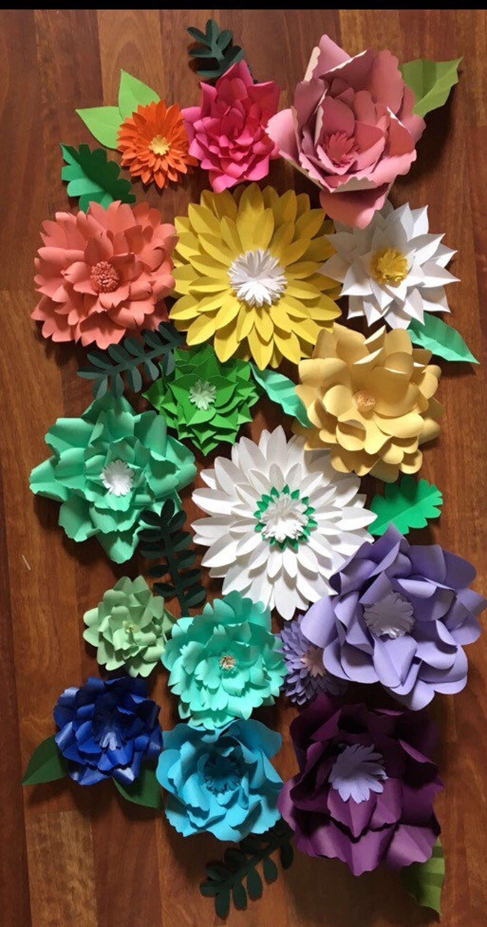 Paper Flowers/large Paper Flowers/tropical Paper Flower/pink Etsy