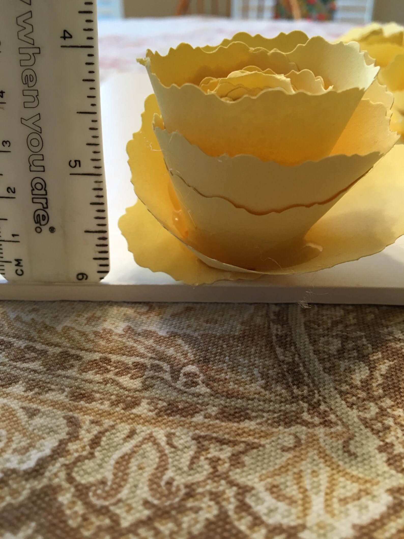 Paper Flowers/large Yellow Paper Roses Diy/large Paper Etsy