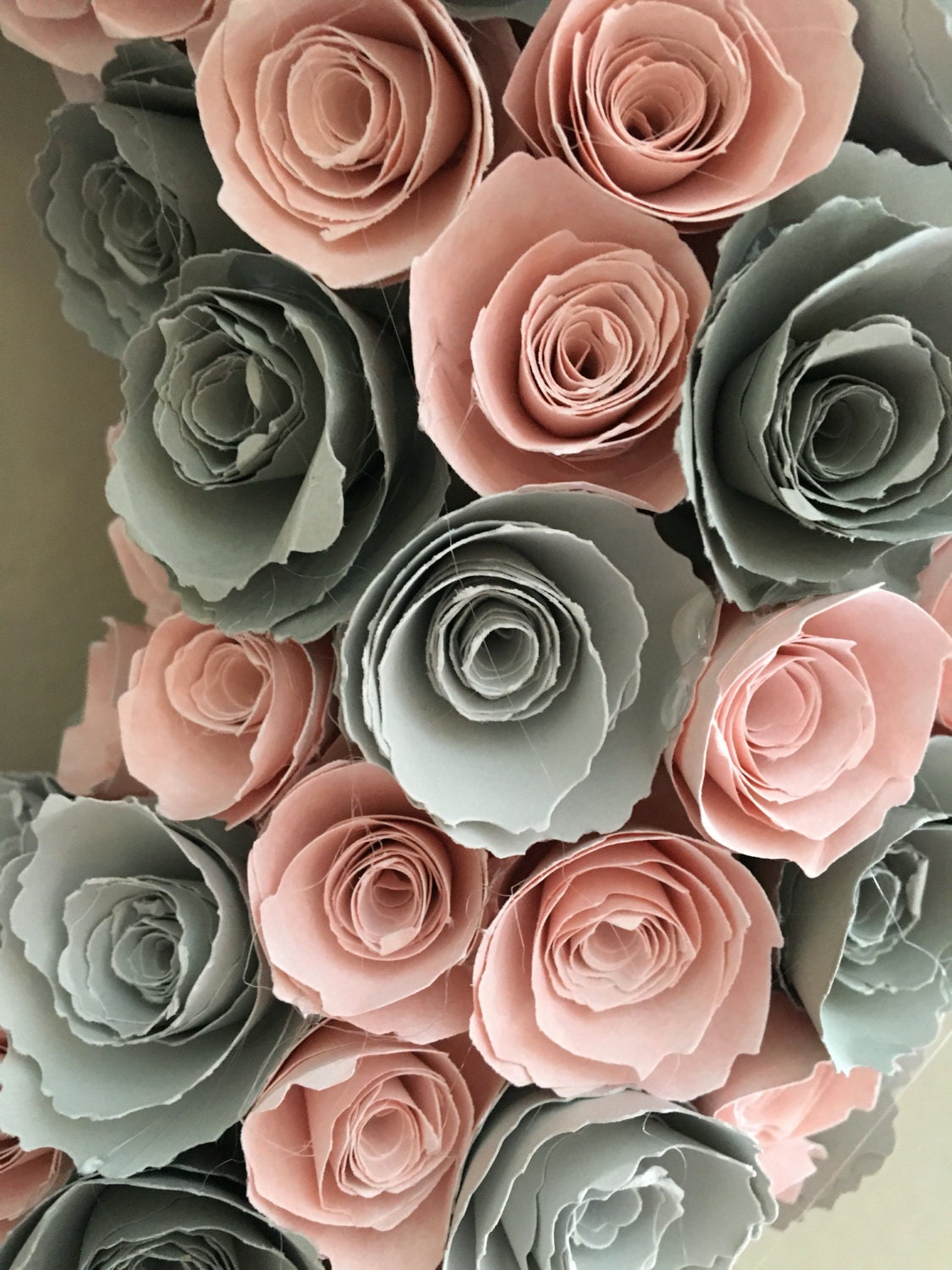 Paper flowers/Baby pink paper flowers/gray paper flowers/pink Etsy