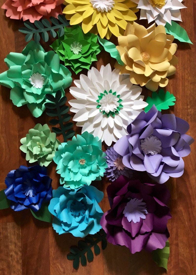 Paper Flowers/large Paper Flowers/tropical Paper Flower/pink Etsy