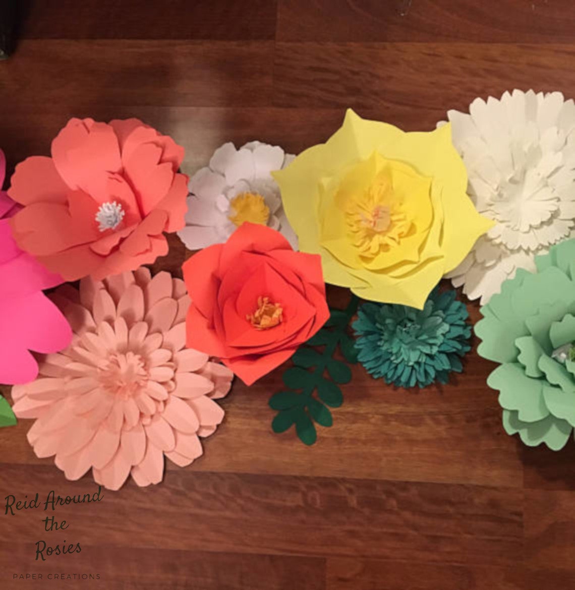 Paper Flowers/large Paper Flowers/tropical Paper Flower/pink Paper ...