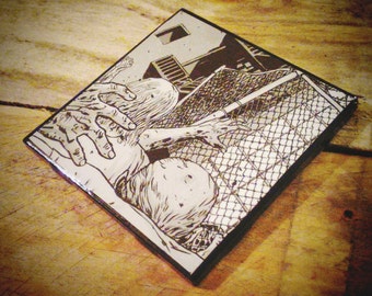 The Walking Dead, zombie, ceramic tile, comic book, drink coaster, Negan, barware
