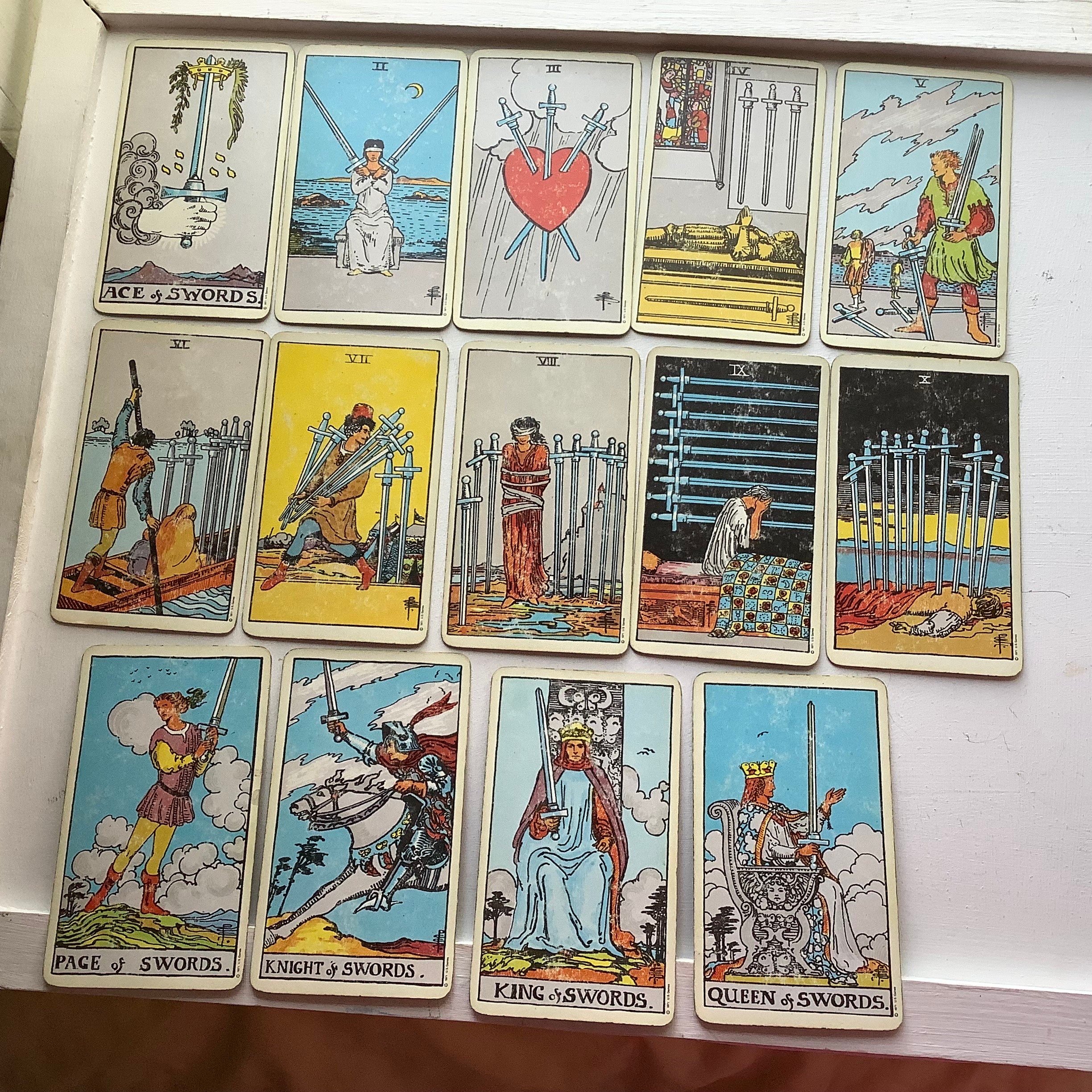 Tarot Replacement Card USED Single Rider Waite 1971 US Games