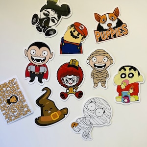 Pop Culture Vinyl Stickers Pack of 10 Pvc Cool Stickers to Use on Your